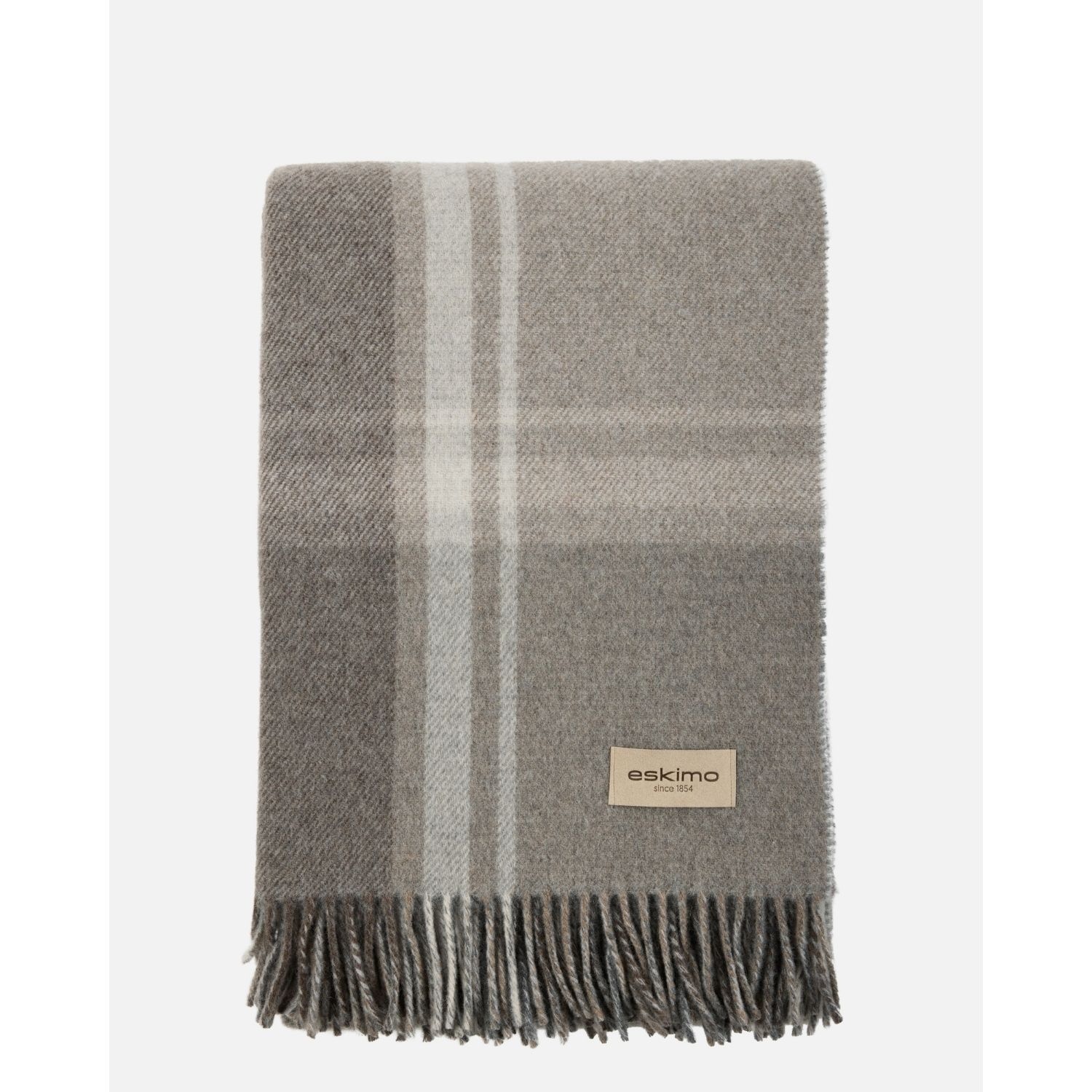 eskimo Decke Lord grau Merino-Wolldecke im Prince-de-Galles-Muster