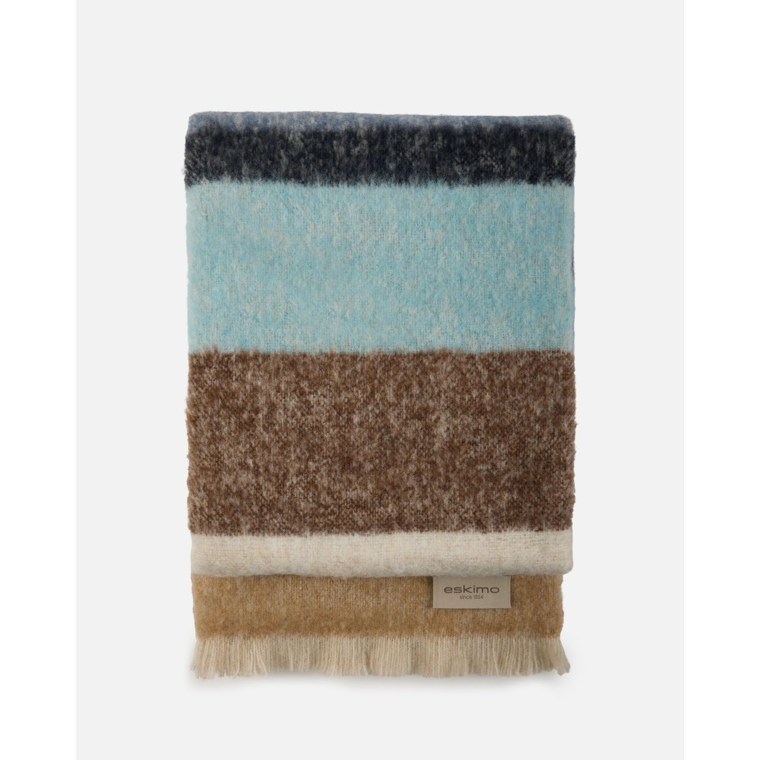 eskimo Decke Marais blau multi Modische Decke mit kräftigen Farbstreifen