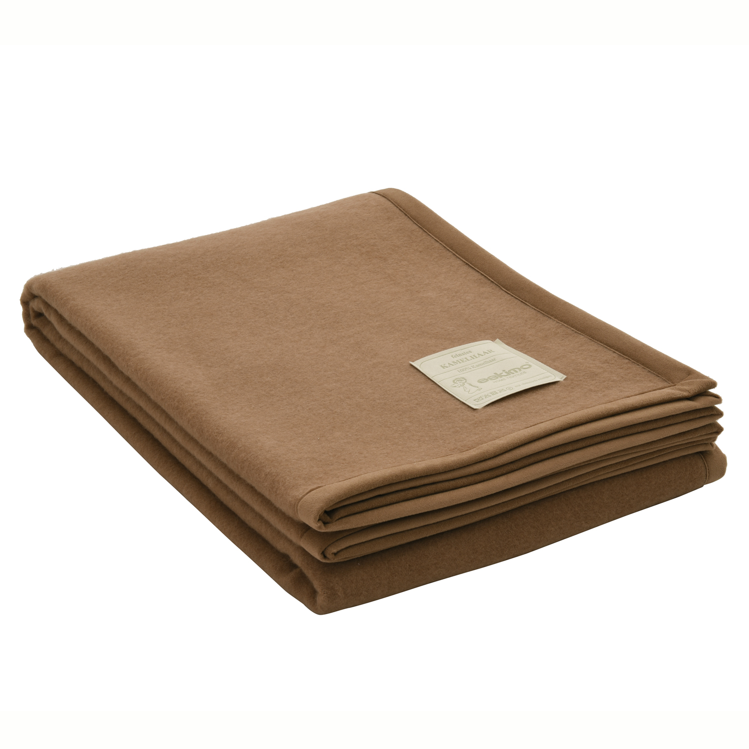 eskimo Decke Rubin camel 220x150cm feinstes Kamelhaar mit Einfassband