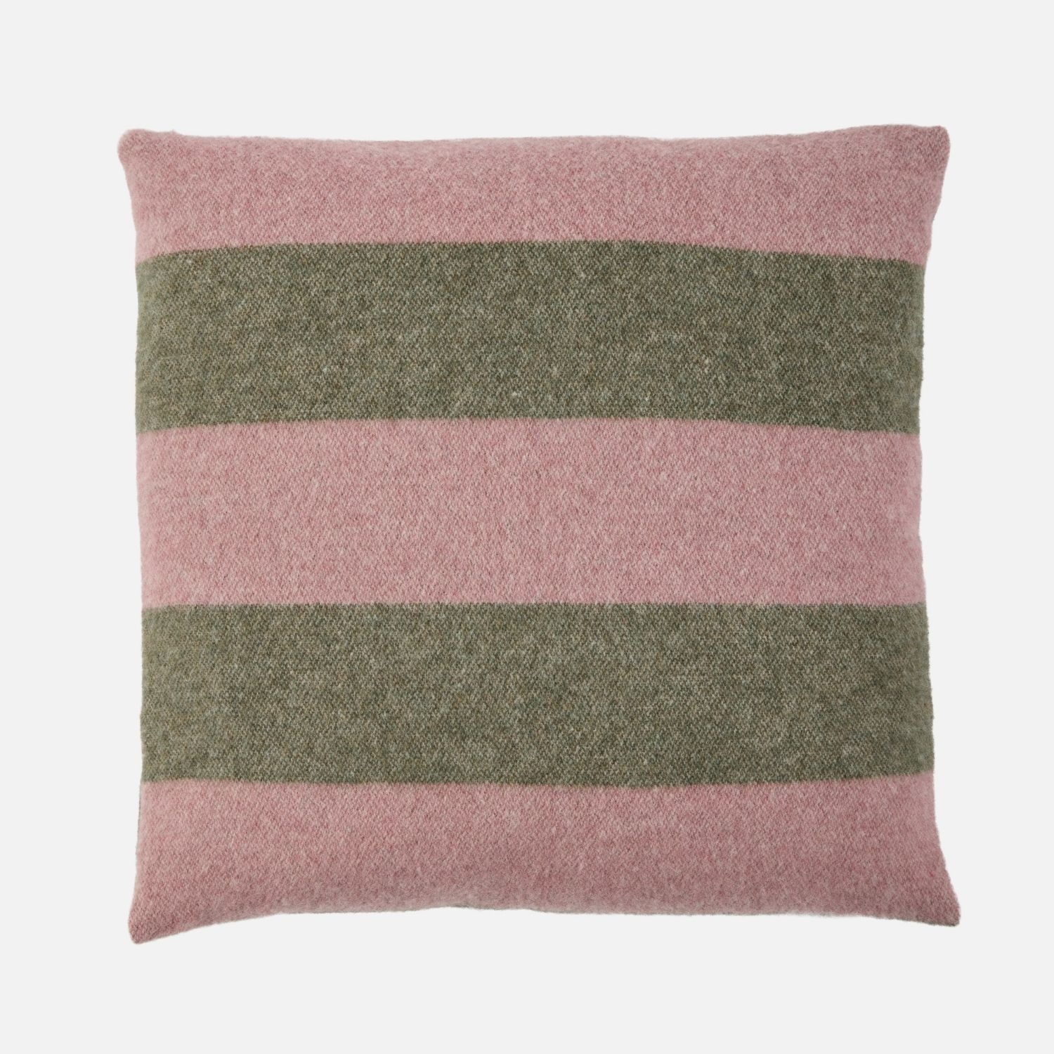 eskimo Kissen Stripes Streifen oliv rose Schweizer Kissen mit weißen Federn gefüllt