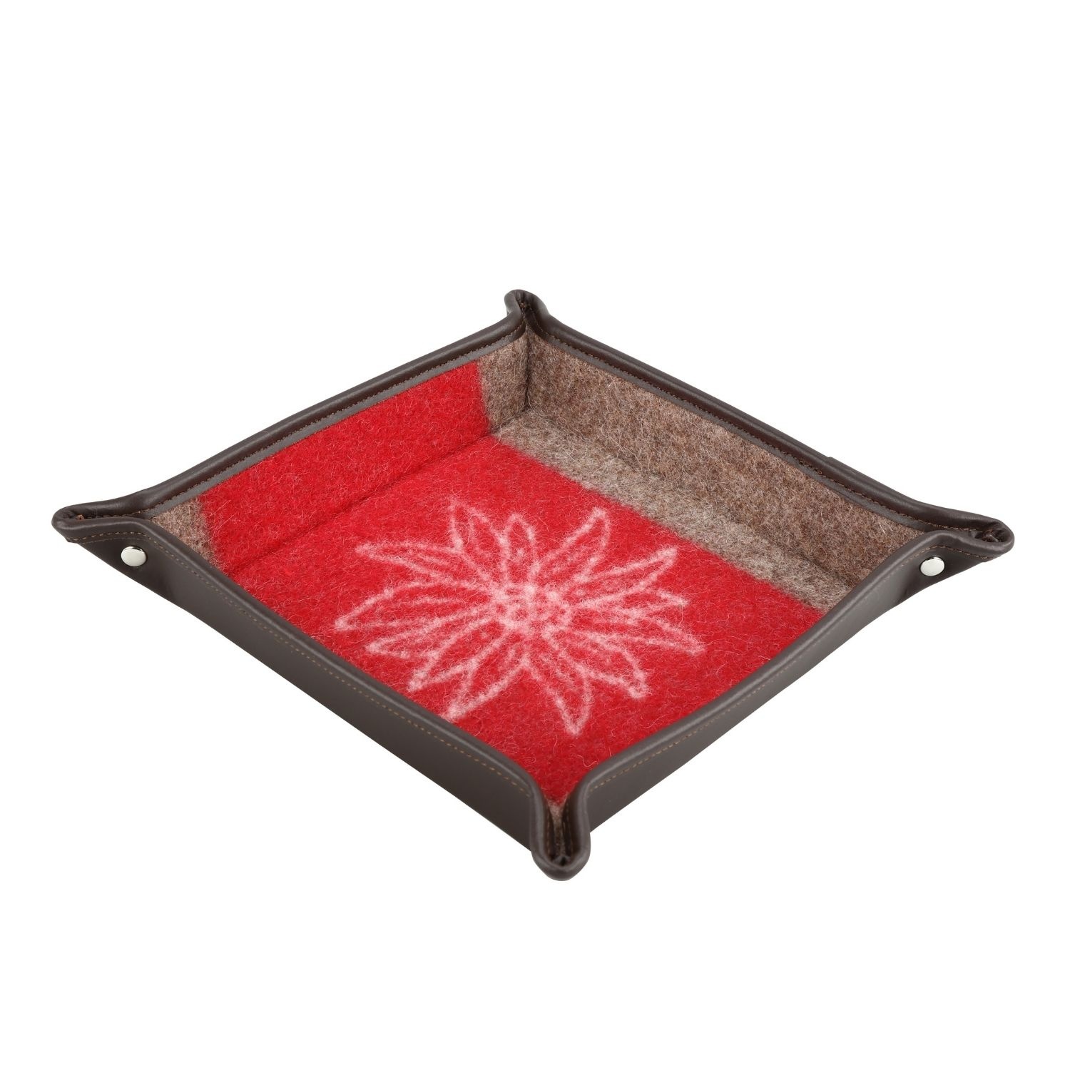 eskimo Taschenentleerer Edelweiß Schale aus Wolle für Wertgegenstände