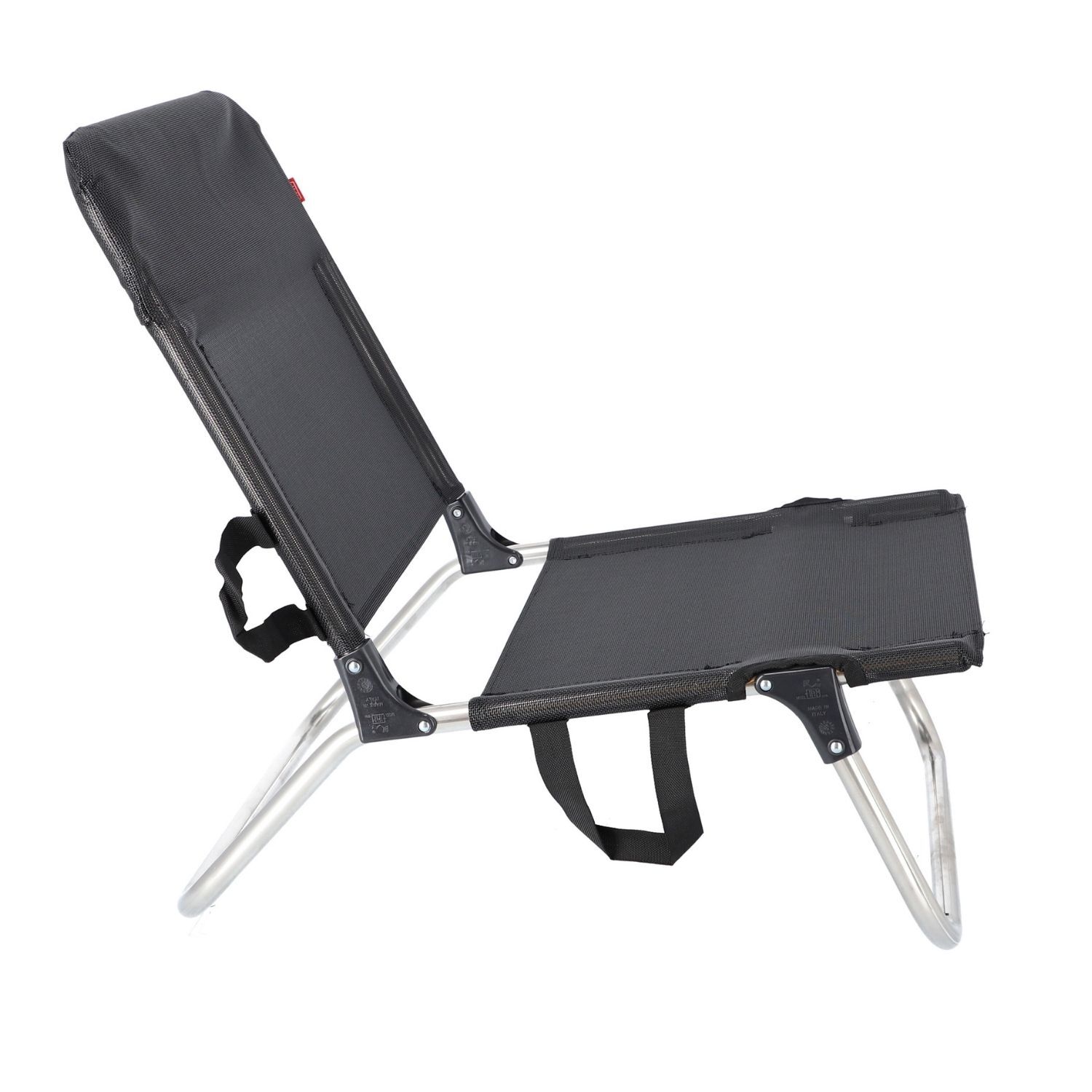 jankurtz Fiam QUICK Strandstuhl schwarz Aluminiumgestell und Bezug aus Kunstgewebe