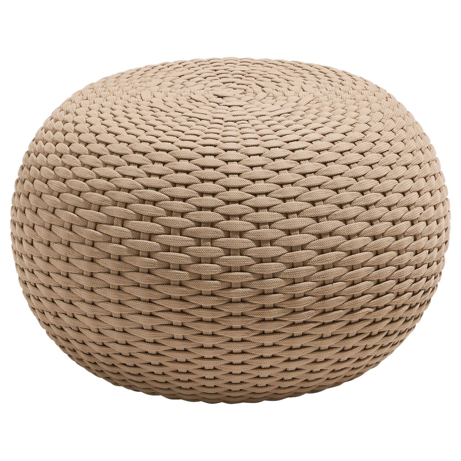 jankurtz Hocker MOON taupe Sitzhöhe 35cm quick dry foam® Geflecht Kunststoff