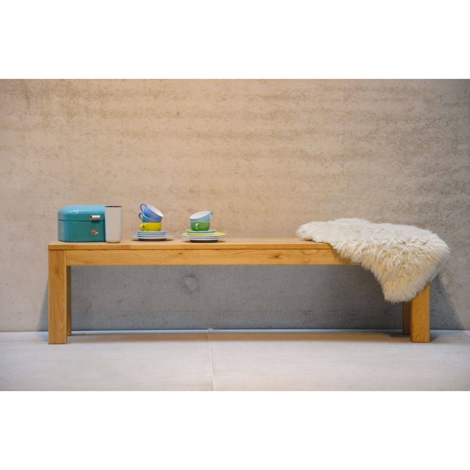 jankurtz Sitzbank CANA aus Massivholz Sitz- und Dekobank Gestell Eiche designed by jankurtz