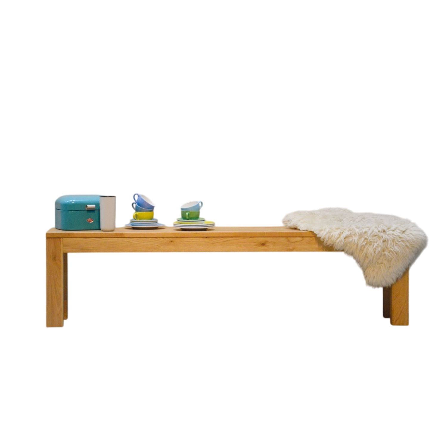 jankurtz Sitzbank CANA aus Massivholz Sitz- und Dekobank Gestell Eiche designed by jankurtz