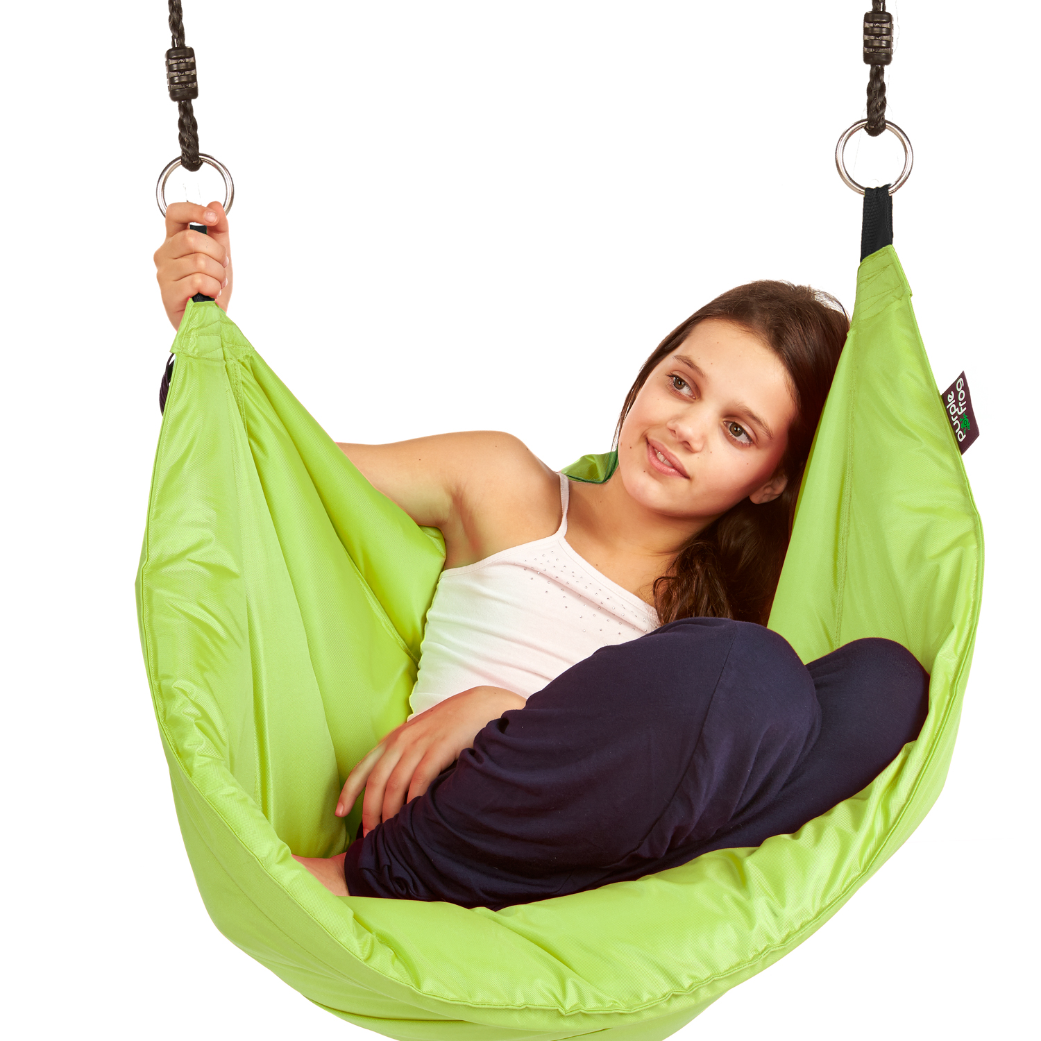 purple Frog Hängesessel Moonboat Outdoor Summer Lime bequem leicht wasserfest