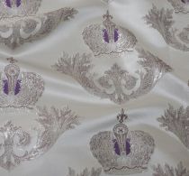 Glööckler Deko Jacquard mit Kronen Meterware