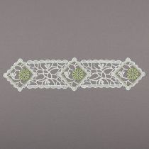 Solesse Tischwäsche Spitzenband Set 2 Stück sekt grün