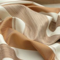 Wildkogel Blickdicht Vorhangstoff Deko Querstreifen 100% PES hellbraun B:154cm