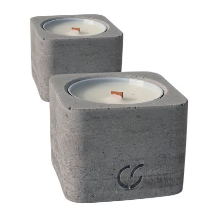 CS-Beton Tischfeuer VARIO ODORE 2er Set betongrau