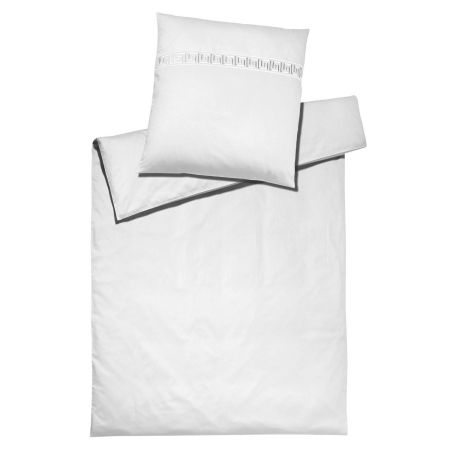 Elegante Bettwäsche Mako Satin EL GRECO weiß