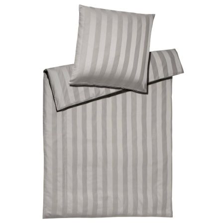 Elegante Bettwäsche Mako Satin NOBLESSE silber