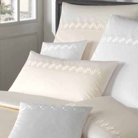 Elegante Kissenhülle Mako Satin EL GRECO weiß