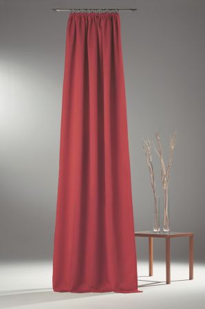 Fertigschal uni rot mit Universalband Breite 135 cm Höhe 245 cm