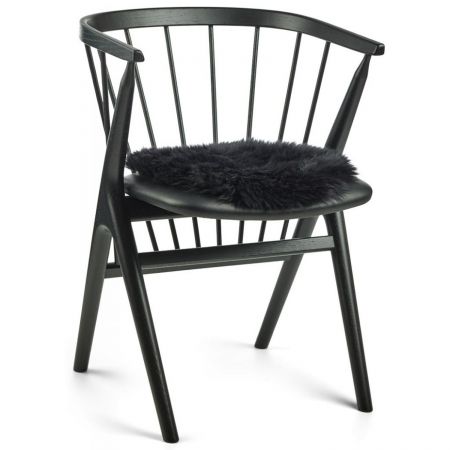 Natures Collection Sitzauflage Langwolle Black