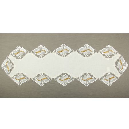 Plauener Spitze Weihnachtsdecke Glocke 32x98,5cm