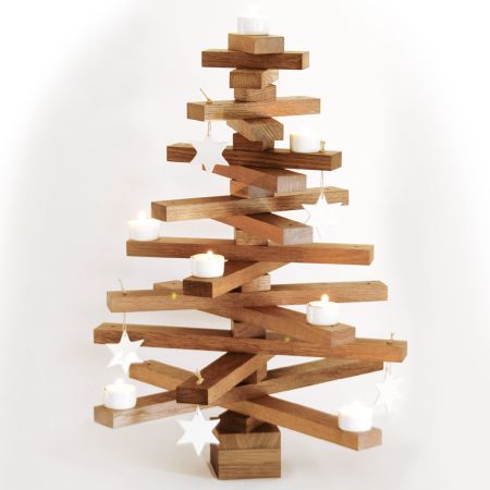 Raumgestalt Bausatz für einen Baum Lamellen aus Eiche dunkel inkl. Dekoset