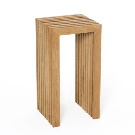 Raumgestalt Hocker Eichenlamellen hell