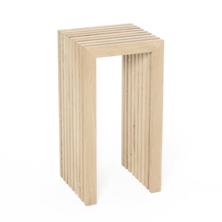 Raumgestalt Hocker Eichenlamellen natur