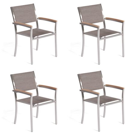 SonnenPartner Stapelsessel GALAXY 4er Set Edelstahl