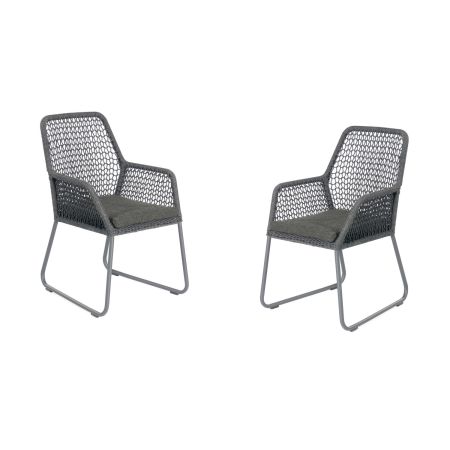 SonnenPartner Stapelsessel POISON 2er Set dunkelgrau