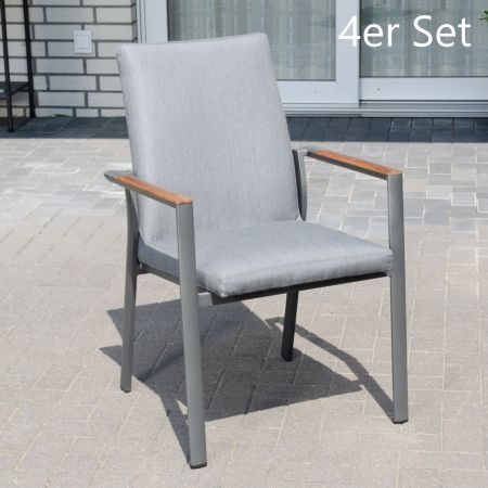 SonnenPartner Stapelsessel UNITED 4er Set anthrazit
