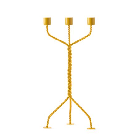 Werkwaardig Kerzenhalter TWISTED gelb