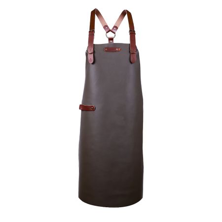 Xapron Lederschürze BOVINE mit Schulterband taupe