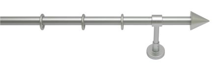 erfal Komplettgarnitur Gardinenstange Terra Ø20mm Spitze 240cm chrom matt