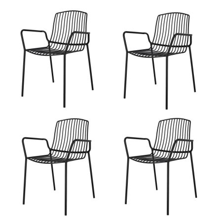 jankurtz MORI Armlehnenstuhl schwarz 4er Set