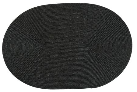 stuco trends textiles Platzset Tischset Polypro oval 45x30 cm schwarz 4er Set
