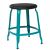 CHAISES Nicolle Hocker black Loom türkisblau #1