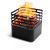 CUBE Feuerkorb Grill Hocker schwarz #1