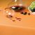 Tischdecke Leinenoptik mit Fleckschutz orange 130x130cm #2