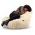 b-bag extreme lounging Sitzsack mighty-b Sheepskin FUR White #2