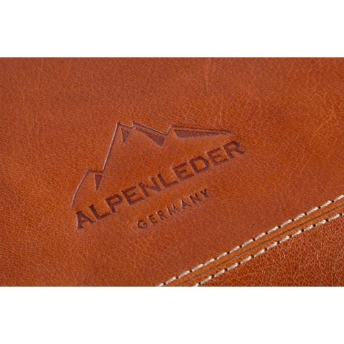 ALPENLEDER Grillschürze FUNKENFEUER cognac Büffelkalbsleder handgefertigt