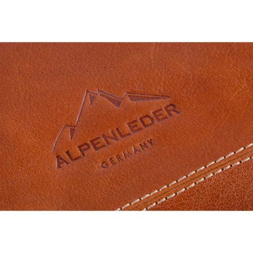 ALPENLEDER Grillschürze FUNKENFEUER cognac Büffelkalbsleder handgefertigt