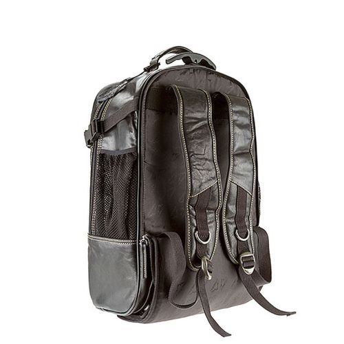 ALPENLEDER Rucksack Trolley ACHENSEE nera notte Rucksack, Tragetasche, Rolltasche Rinderleder handgefertigt