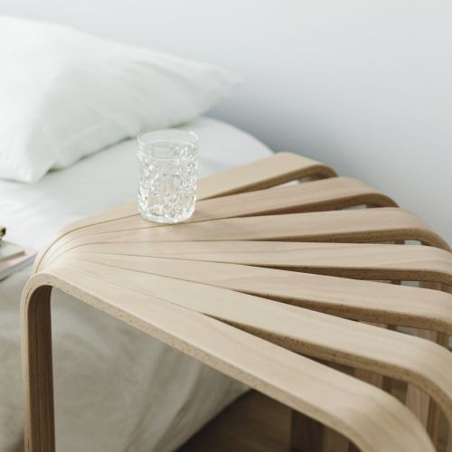 BEdesign Designhocker FAN natur multifunktionaler Hocker & Beistelltisch