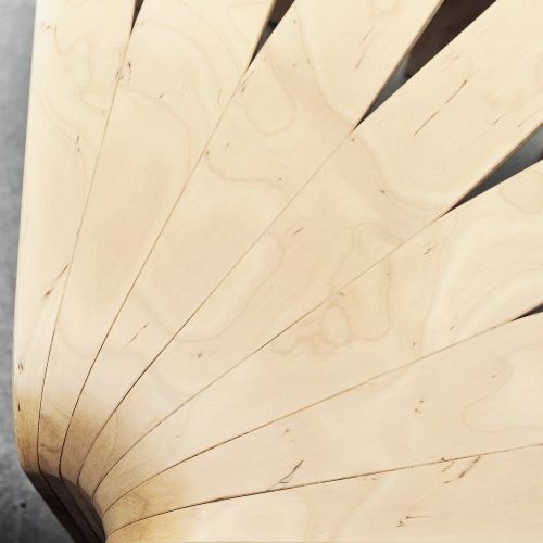 BEdesign Designhocker FAN natur multifunktionaler Hocker & Beistelltisch
