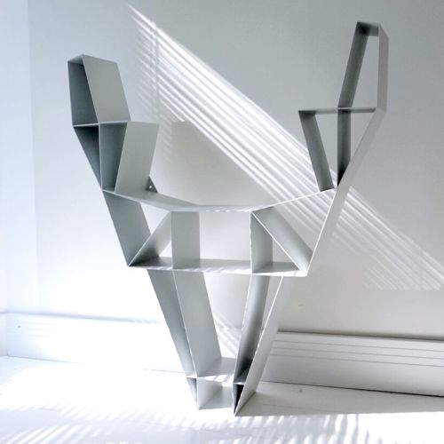 BEdesign Wandregal DEER klein grau