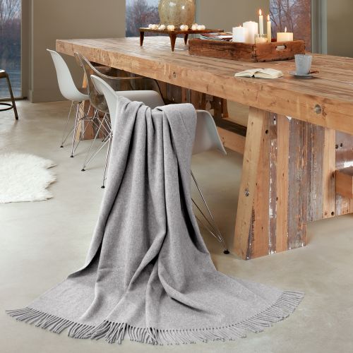 Biederlack Cosy & Luxury silber Decke 130x170 cm 