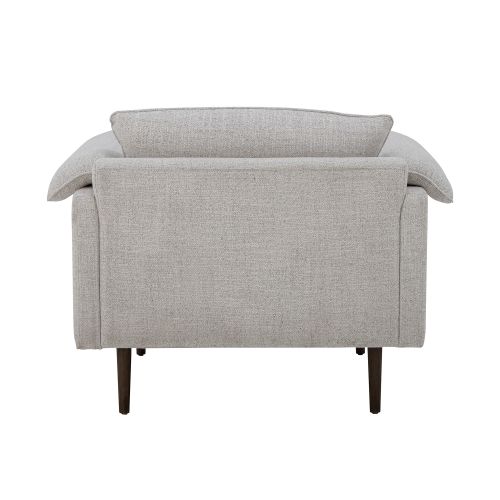 Bloomingville Loungesessel Chesham weiß moderner Wohnsessel mit minimalistischen Füssen Eiche