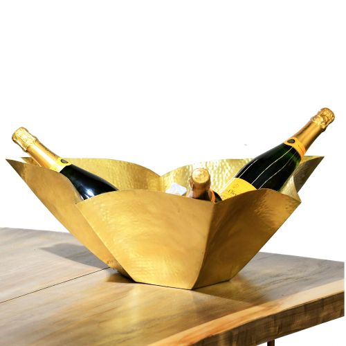 Blue Chilli Design Champagnerkühler SPADE gehämmert gold