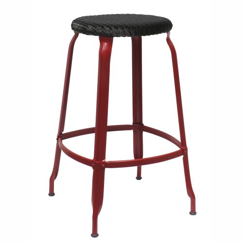 CHAISES Nicolle Barhocker black Loom braunrot