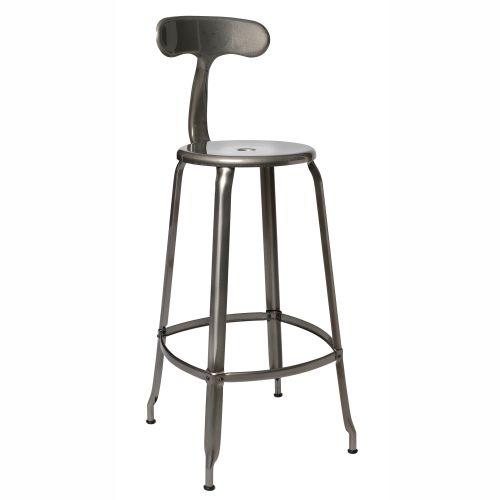 CHAISES Nicolle Barstuhl stahlgrau