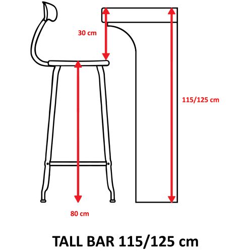 CHAISES Nicolle Barstuhl verkehrsweiss Sitzhöhe 80cm Metall White weiss