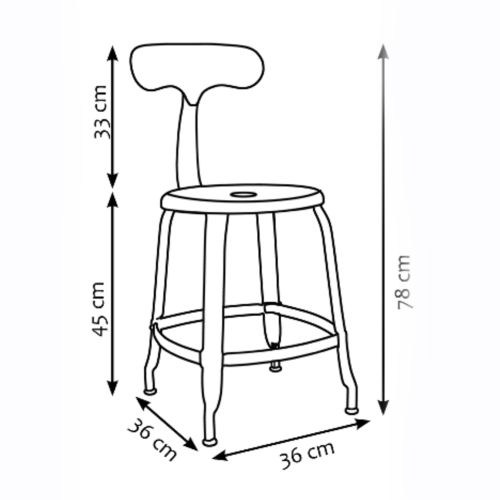 CHAISES Nicolle Stuhl verkehrsweiss Sitzhöhe 45cm Metall White weiss