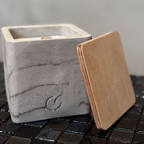 CS-Beton Tischfeuer SMART betongrau 10 cm eckig Deko für den In- und Outdoorbereich