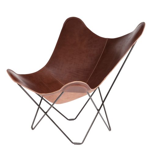 CUERODESIGN Sessel Pampa Mariposa Chocolate